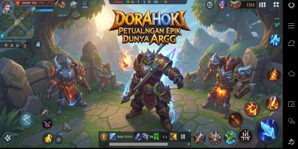 Screenshot menampilkan aksi seru dalam gameplay ARPG DORAHOKI.