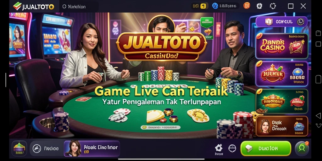 Tampilan menarik gameplay Live Casino JUALTOTO yang mendebarkan.