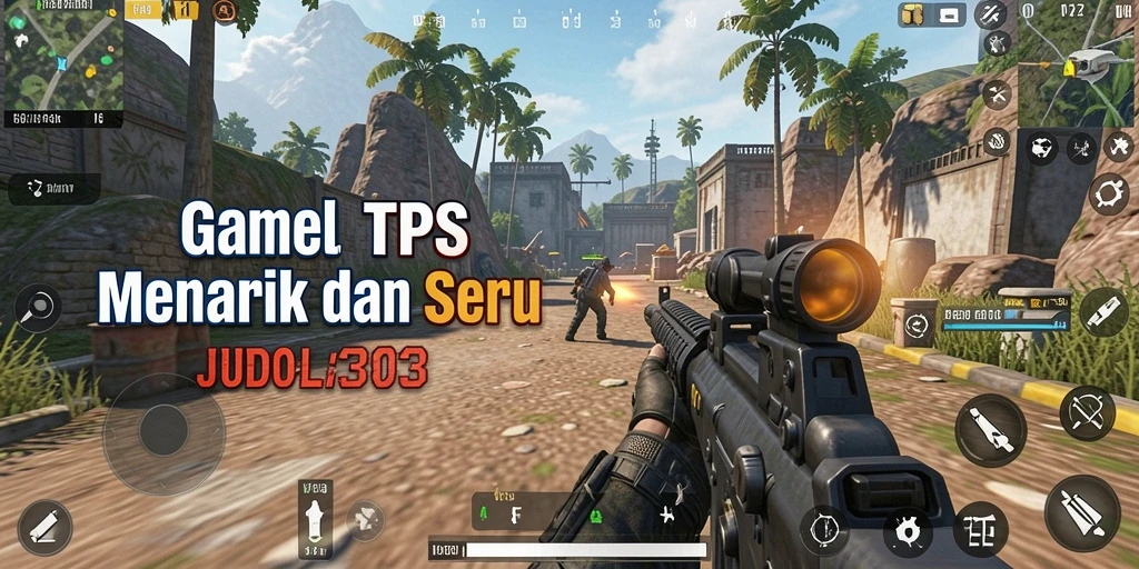 Tampilan seru gameplay JUDOL303 dalam aksi TPS.