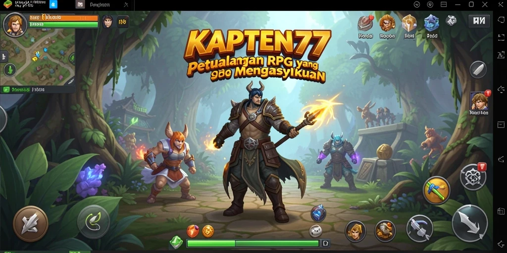 Tampilan gameplay KAPTEN77 yang menampilkan petualangan RPG seru dan grafis menakjubkan.
