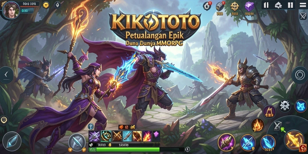 Tangkapan layar dari gameplay KIKOTOTO yang menampilkan aksi seru di dunia MMORPG.