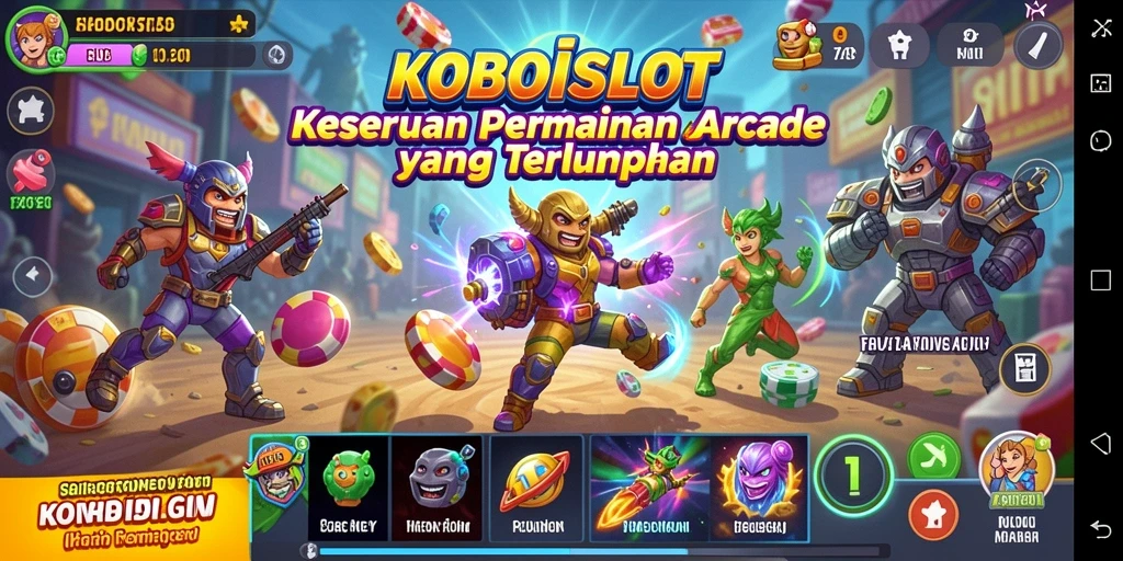 Tampilan gameplay seru dari KOBOISLOT yang penuh warna.