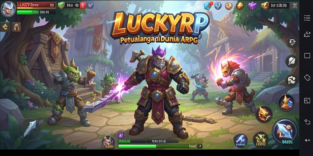 Tampilan gameplay menarik LUCKYRP dengan aksi ARPG yang dinamis.