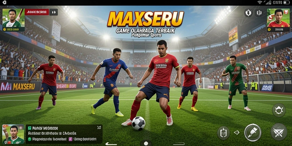 Screenshot gameplay <strong>MAXSERU</strong> yang menampilkan aksi seru dalam pertandingan.