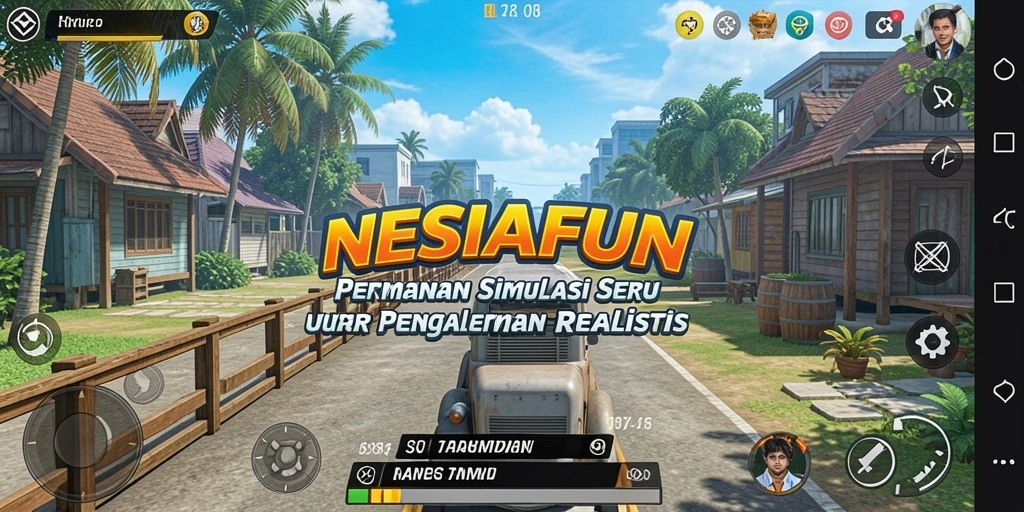 Tangkapan layar menunjukkan aksi seru dari gameplay NESIAFUN.
