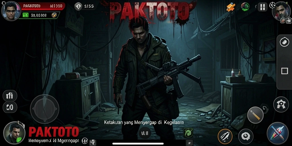 Tangkapan layar menampilkan suasana mencekam dalam gameplay PAKTOTO.