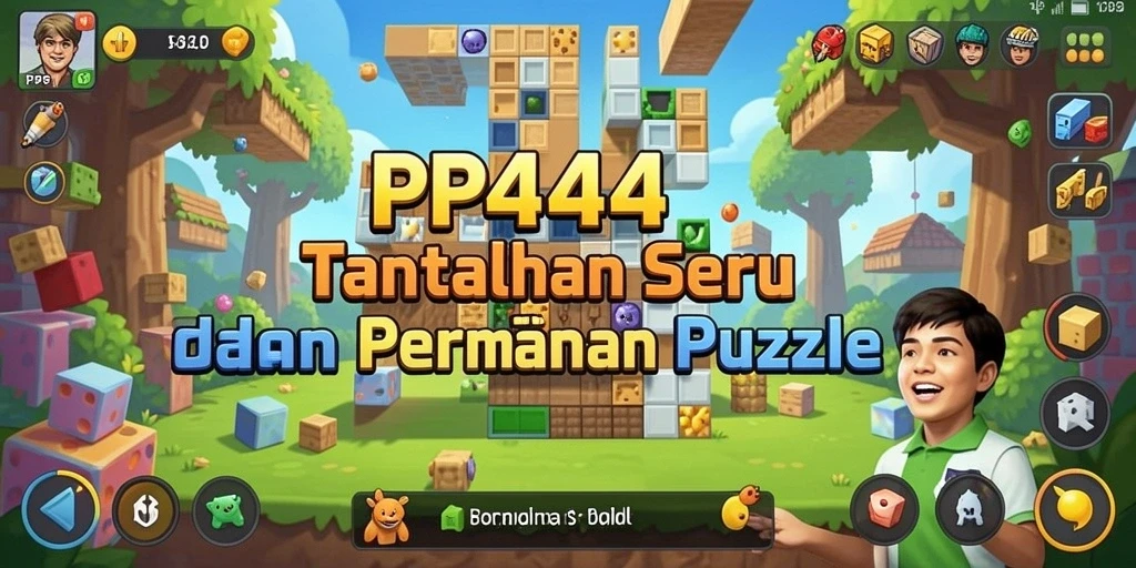 Tampilan gameplay seru dari game Puzzle PP444.