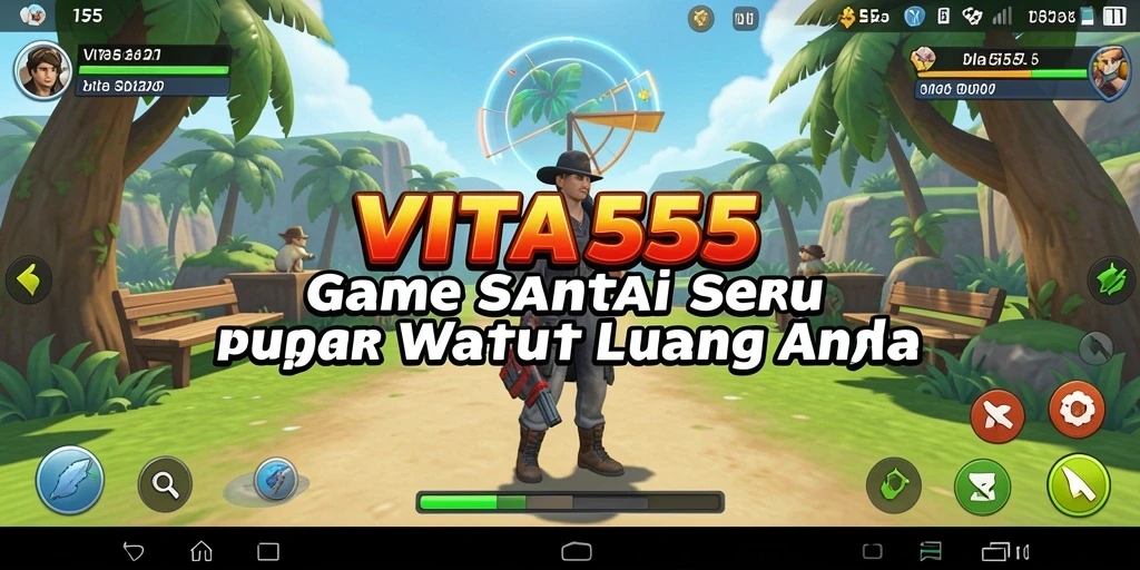 Tangkapan layar VITA555 menampilkan gameplay santai dan interaktif.